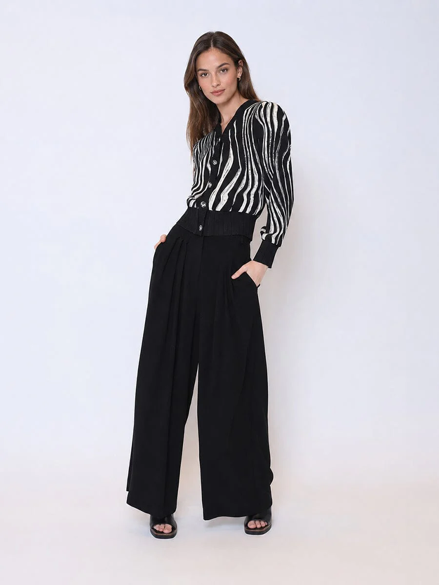 Abstract Printed Cardigan Top - Image 2