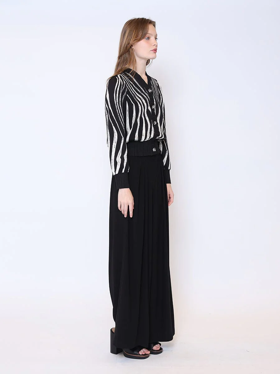Abstract Printed Cardigan Top - Image 3