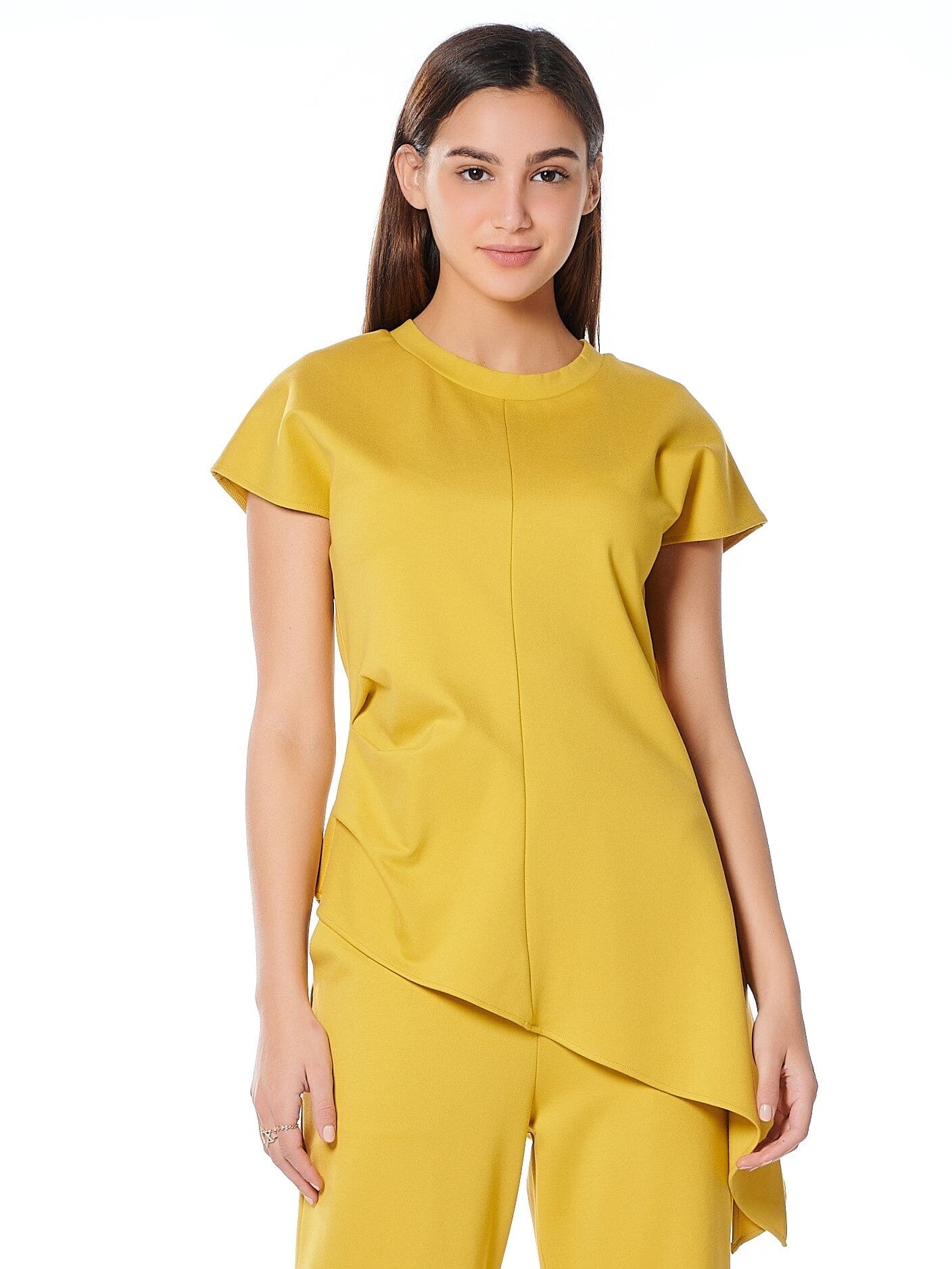 Asymmetric Cut Ruched-Side Top - Image 13