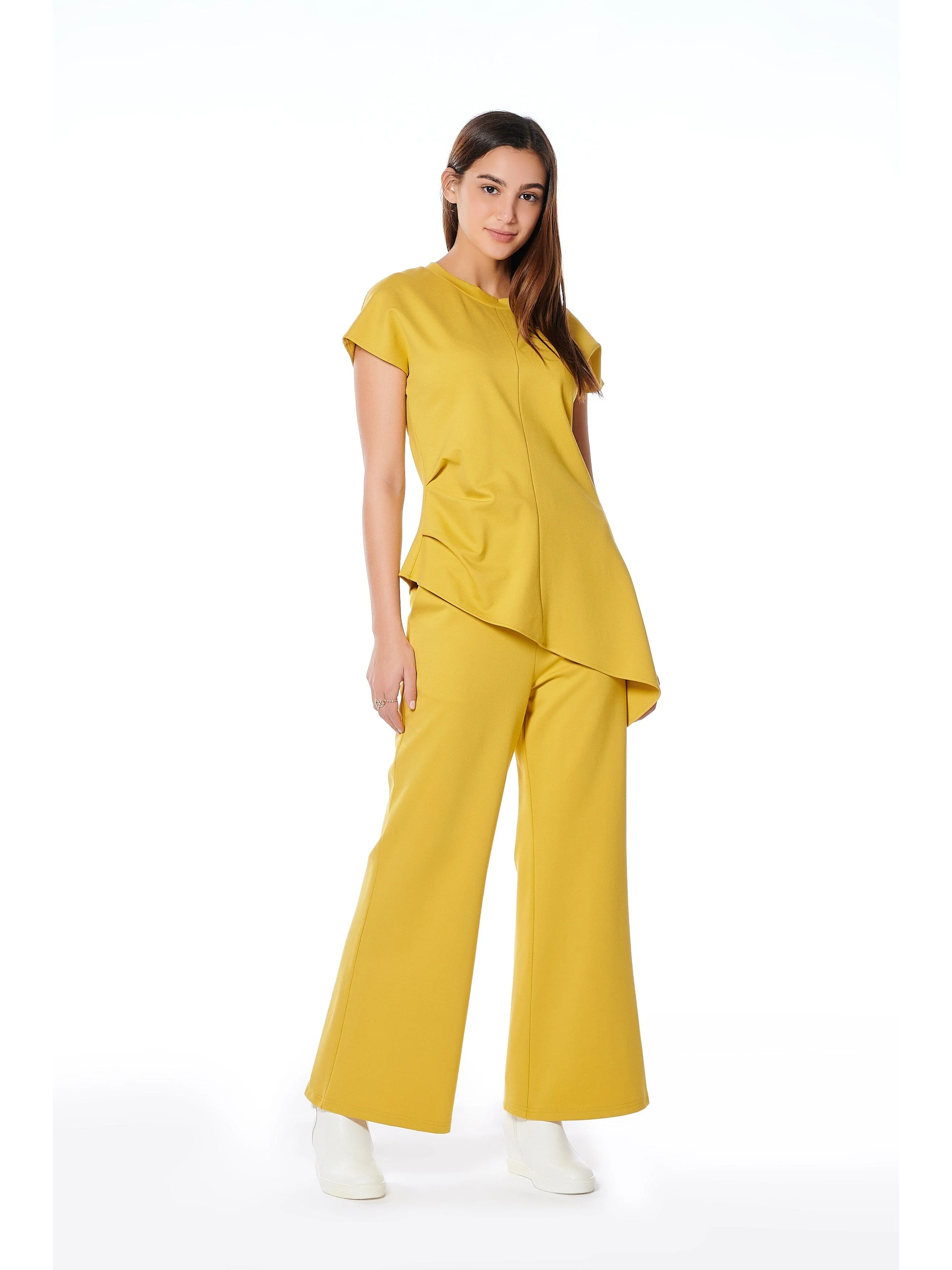 Asymmetric Cut Ruched-Side Top - Image 14