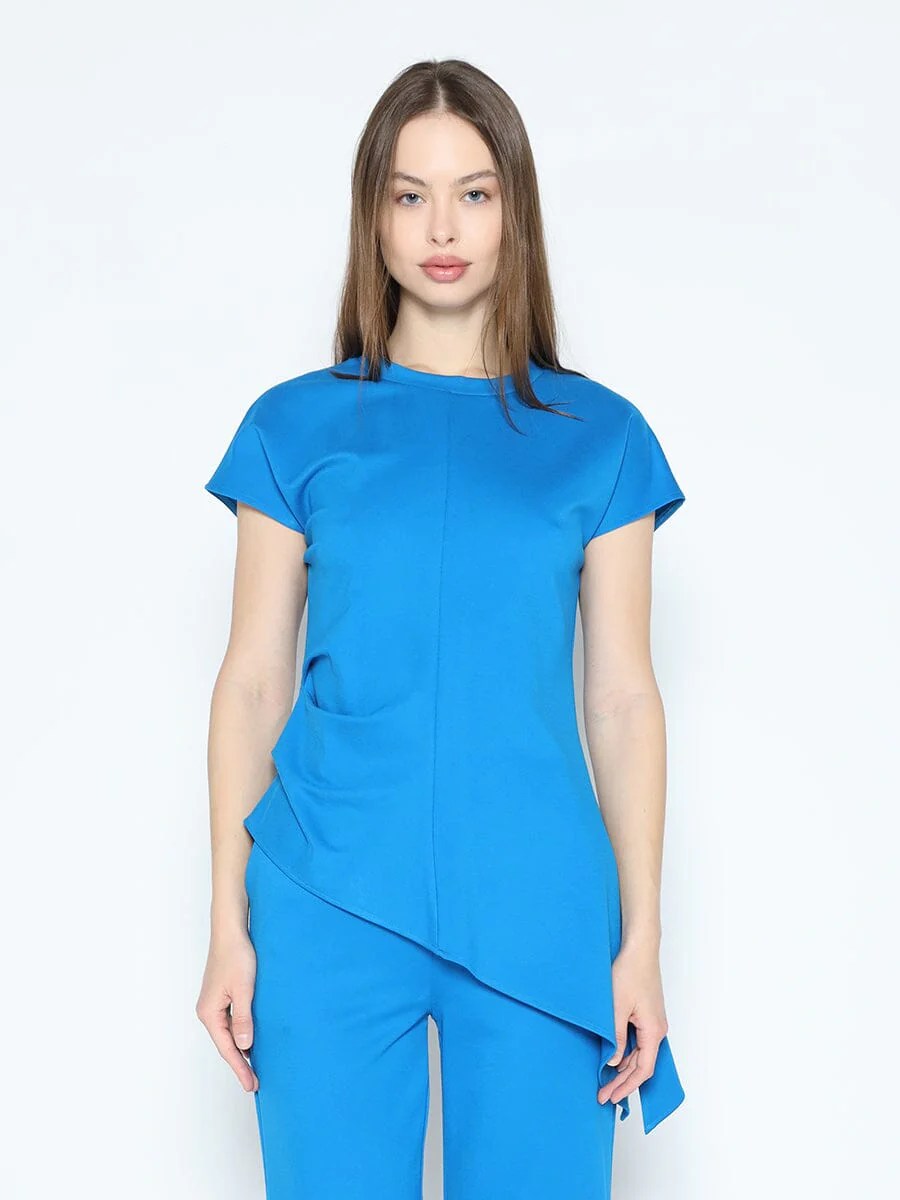 Asymmetric Cut Ruched-Side Top - Image 17