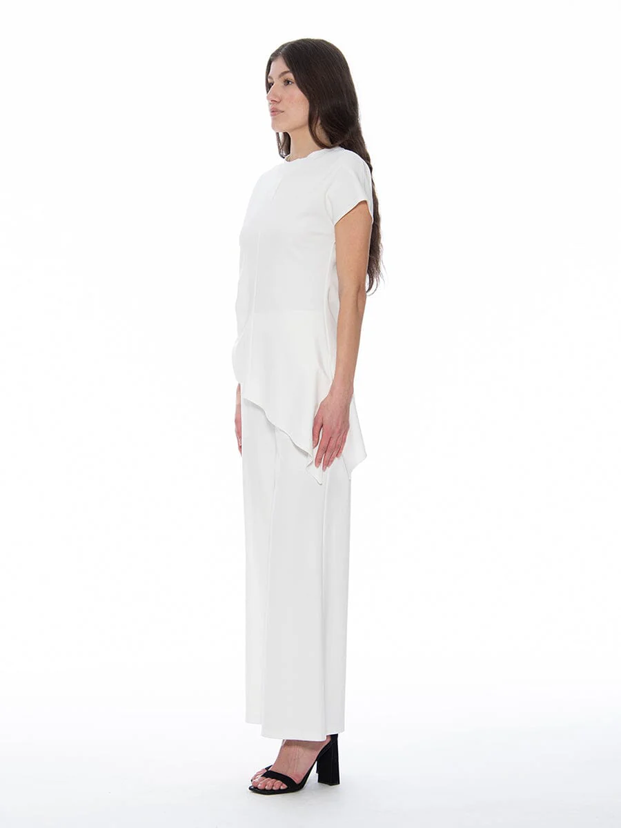 Asymmetric Cut Ruched-Side Top - Image 7