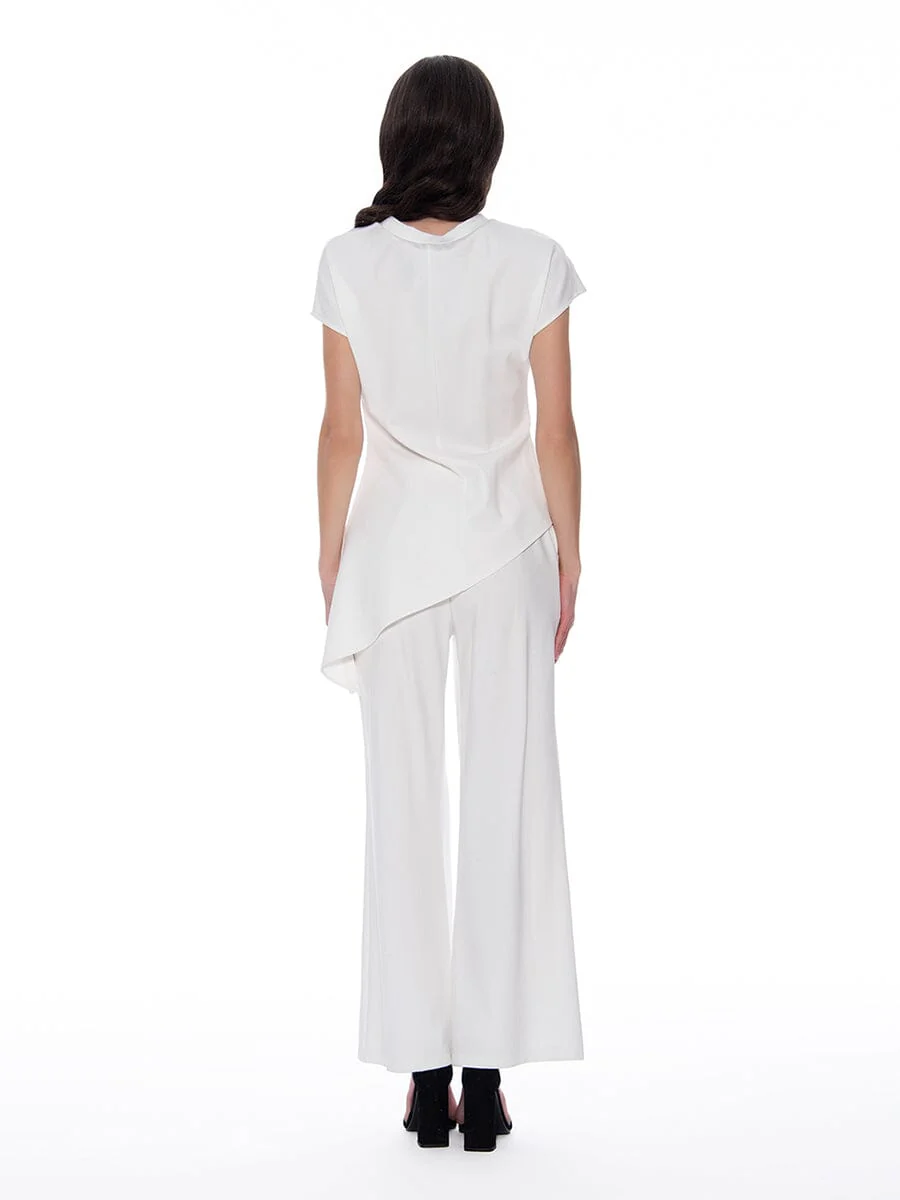 Asymmetric Cut Ruched-Side Top - Image 8