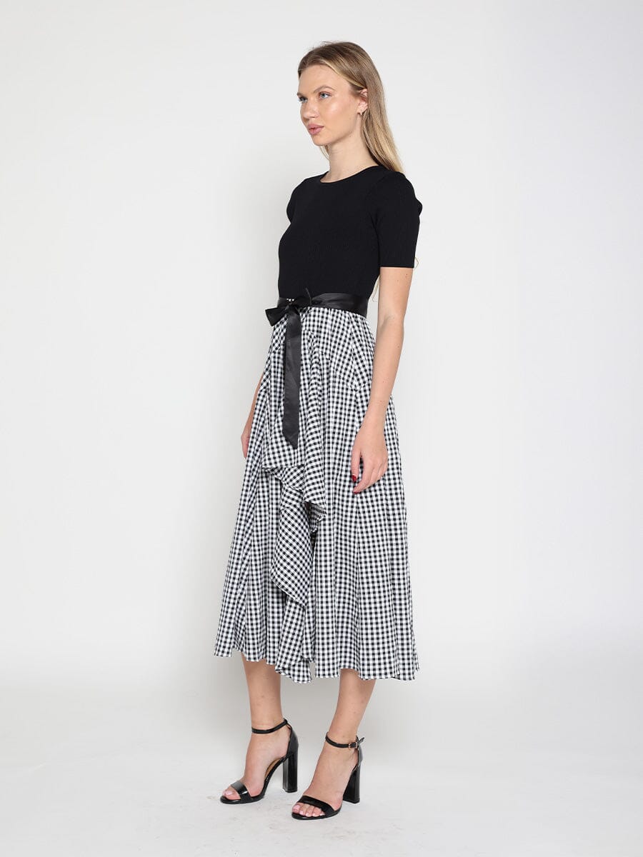 Asymmetrical ruffle detail short sleeve dress - Image 3