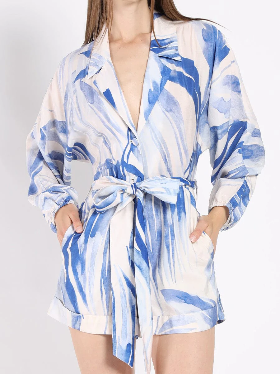 Belted Jumpsuit With a Print - Image 3