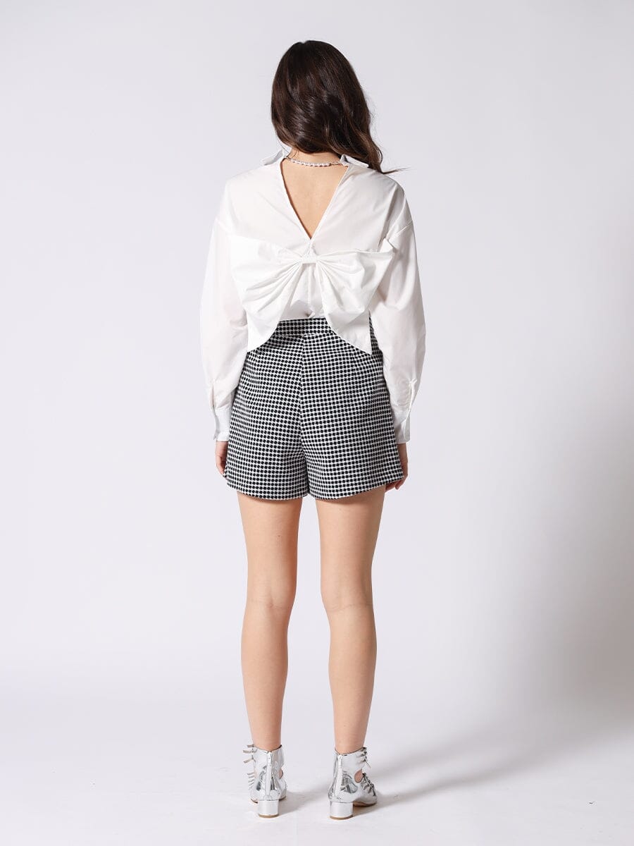 Big Bow Back Pearl Strand BTW Shoulders Top - Image 5