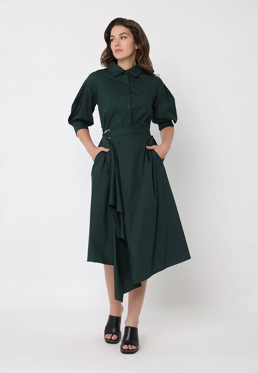 Bottom wrap shirt collared dress - Image 10