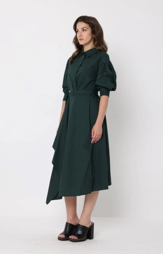 Bottom wrap shirt collared dress - Image 11