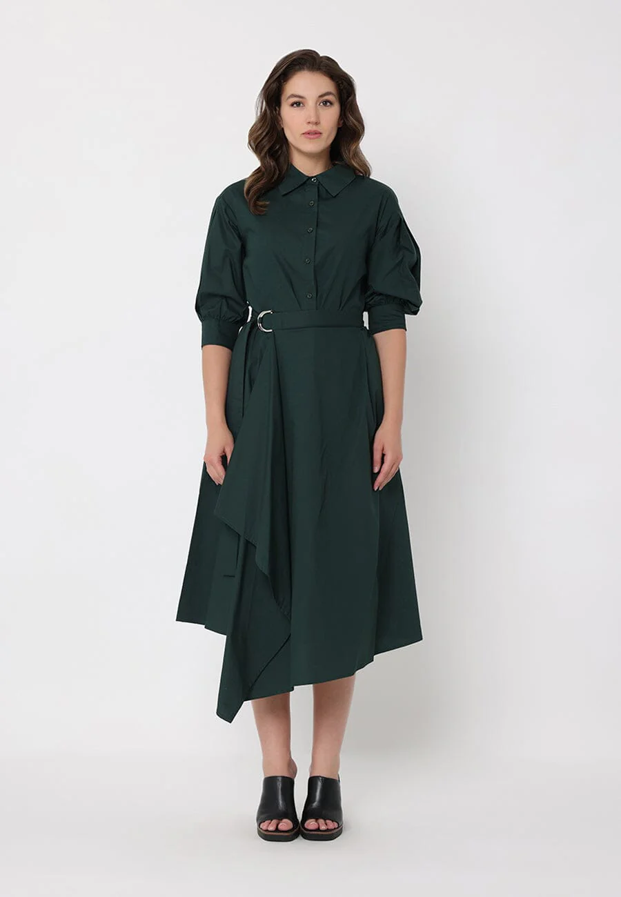 Bottom wrap shirt collared dress - Image 9