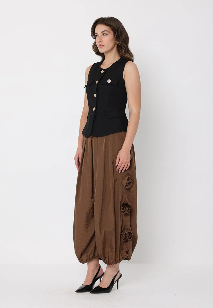 Crew Neck Front Pockets Vest - Image 3