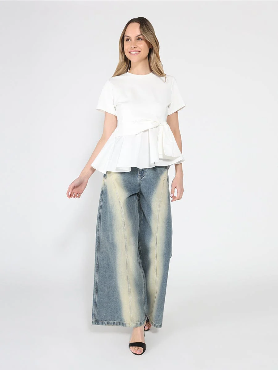 Crew Neck Oversized Bow Top - Image 10