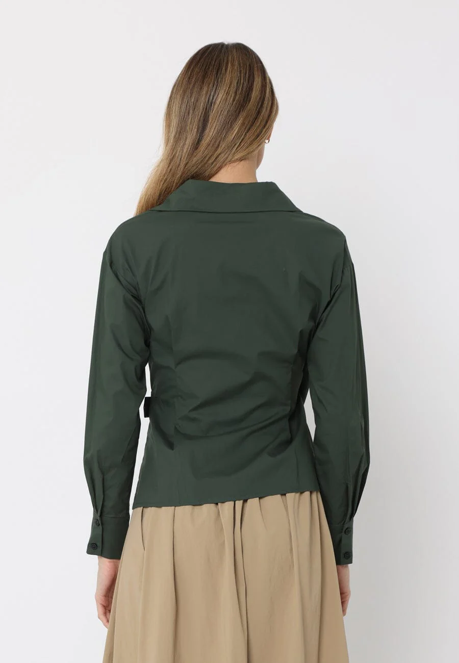 Cross Body Belt Design Side Gathered Top - Image 16