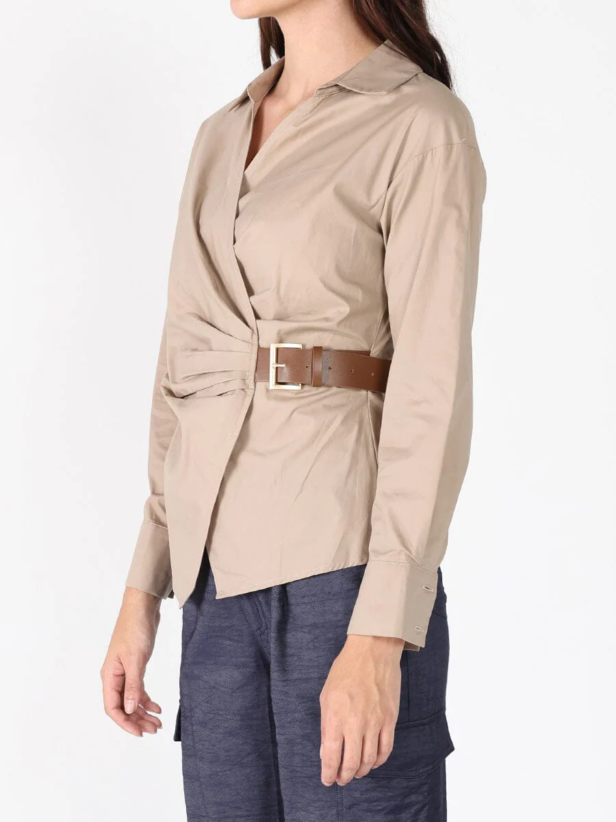 Cross Body Belt Design Side Gathered Top - Image 19
