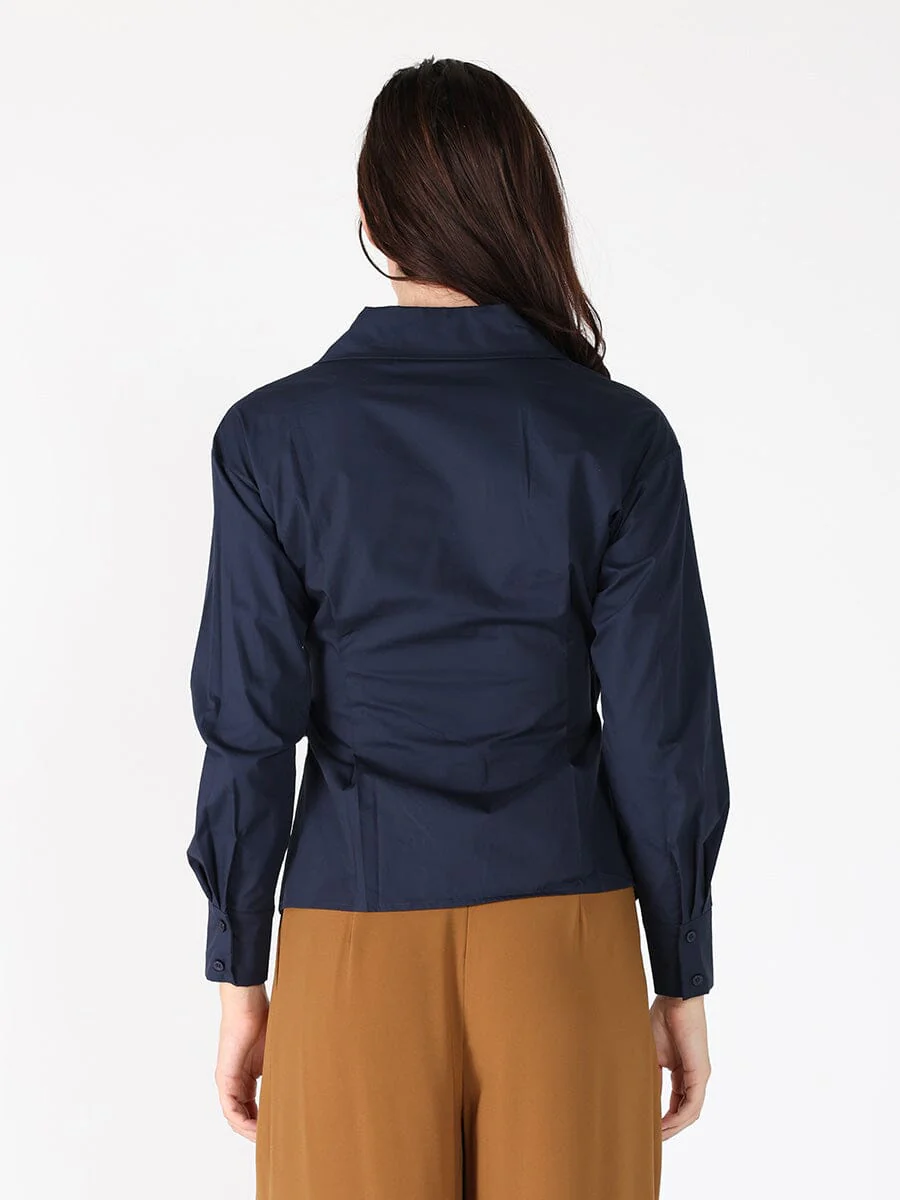 Cross Body Belt Design Side Gathered Top - Image 8