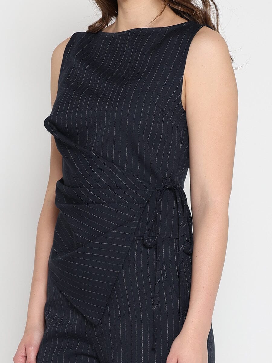 Cross body drape sleeveless top - Image 3