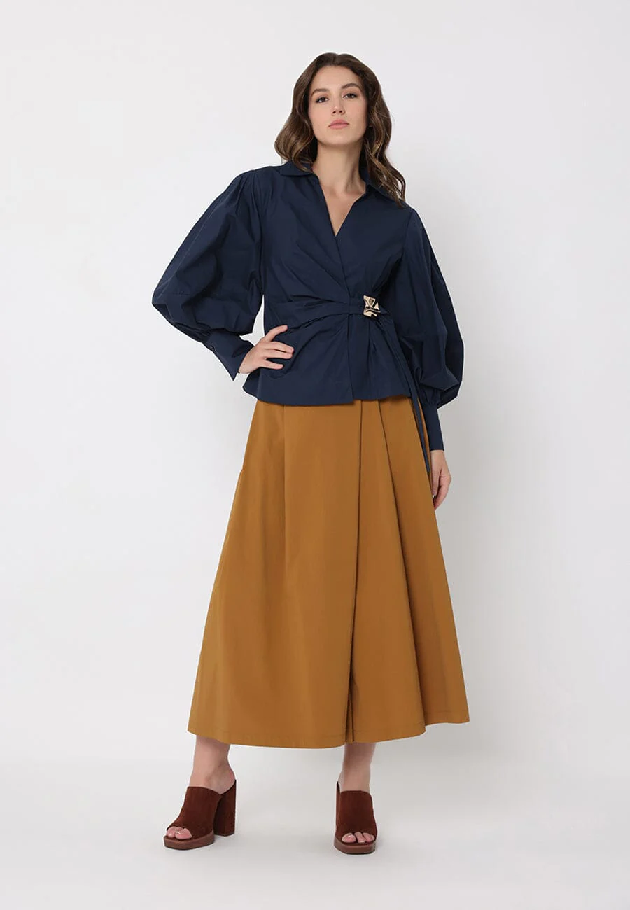 Crossbody Long Sleeve Solid Top - Image 10