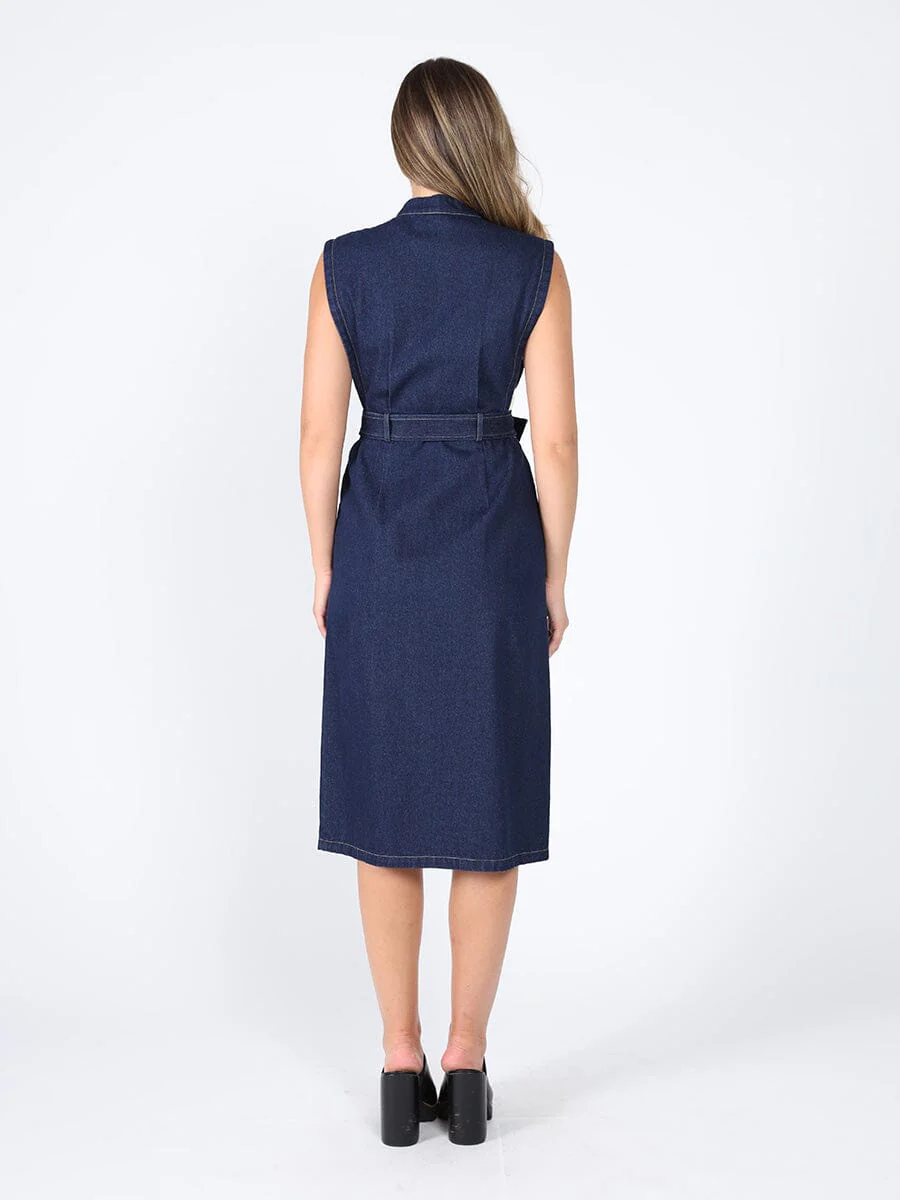 Denim sleeveless dress - Image 4