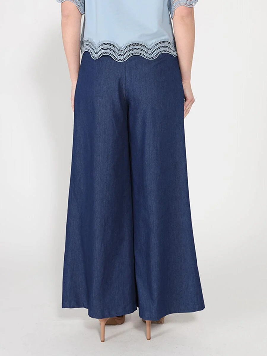 Denim Wide Pants - Image 4