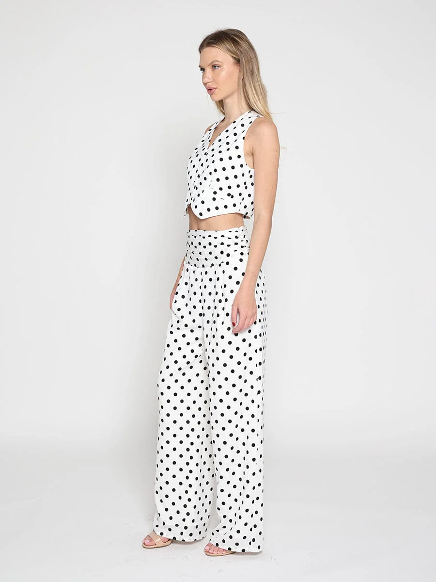 Dot print jacket type top - Image 3