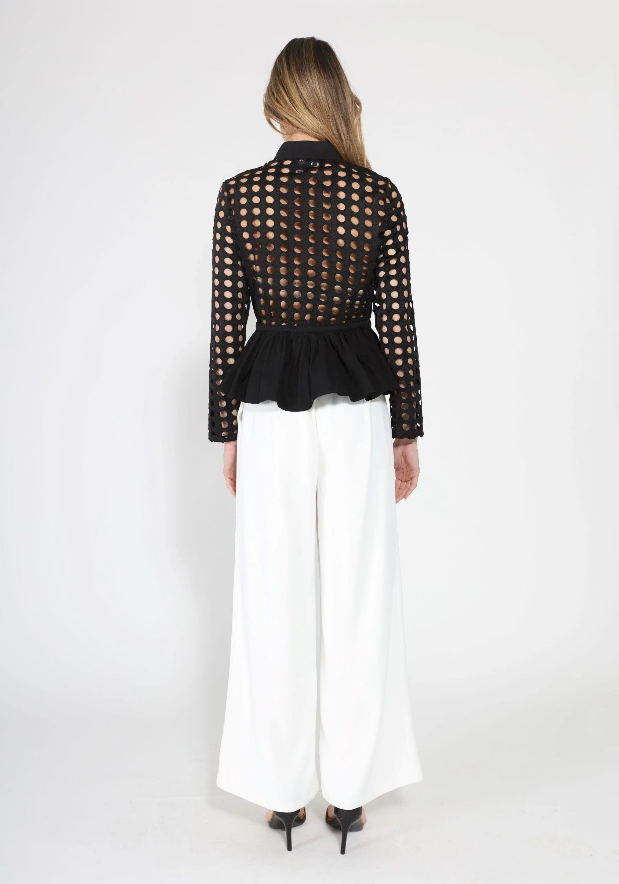 Elastic back straight fit pants - Image 7