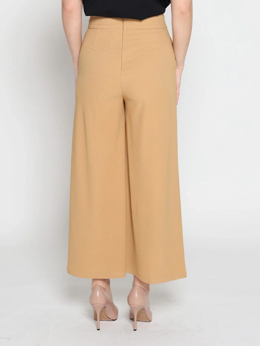 Embellished Pockets High Waist Wide Leg Pants - Image 12