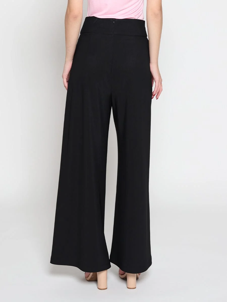 Embellished Pockets High Waist Wide Leg Pants - Image 8