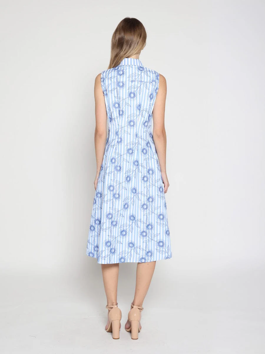 Embroidery Flower Sleeveless Dress - Image 4