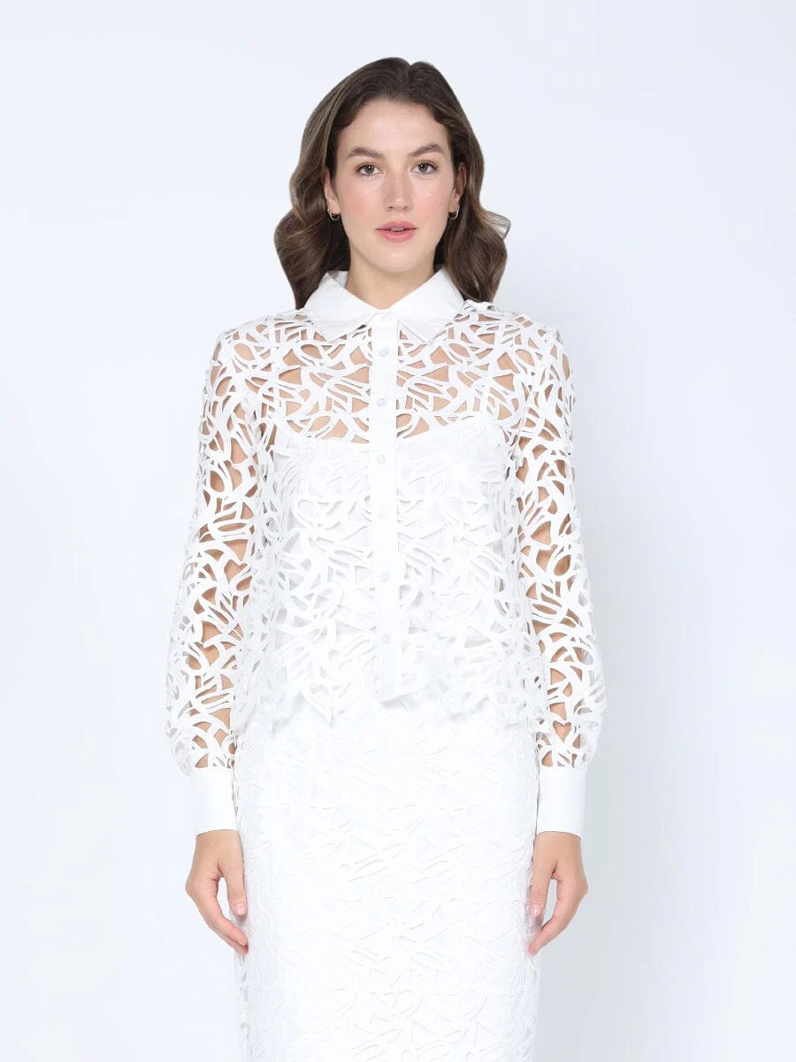 Eyelet Lace Embroidered Blouse