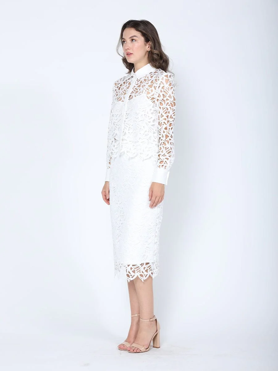 Eyelet Lace Embroidered Blouse - Image 3
