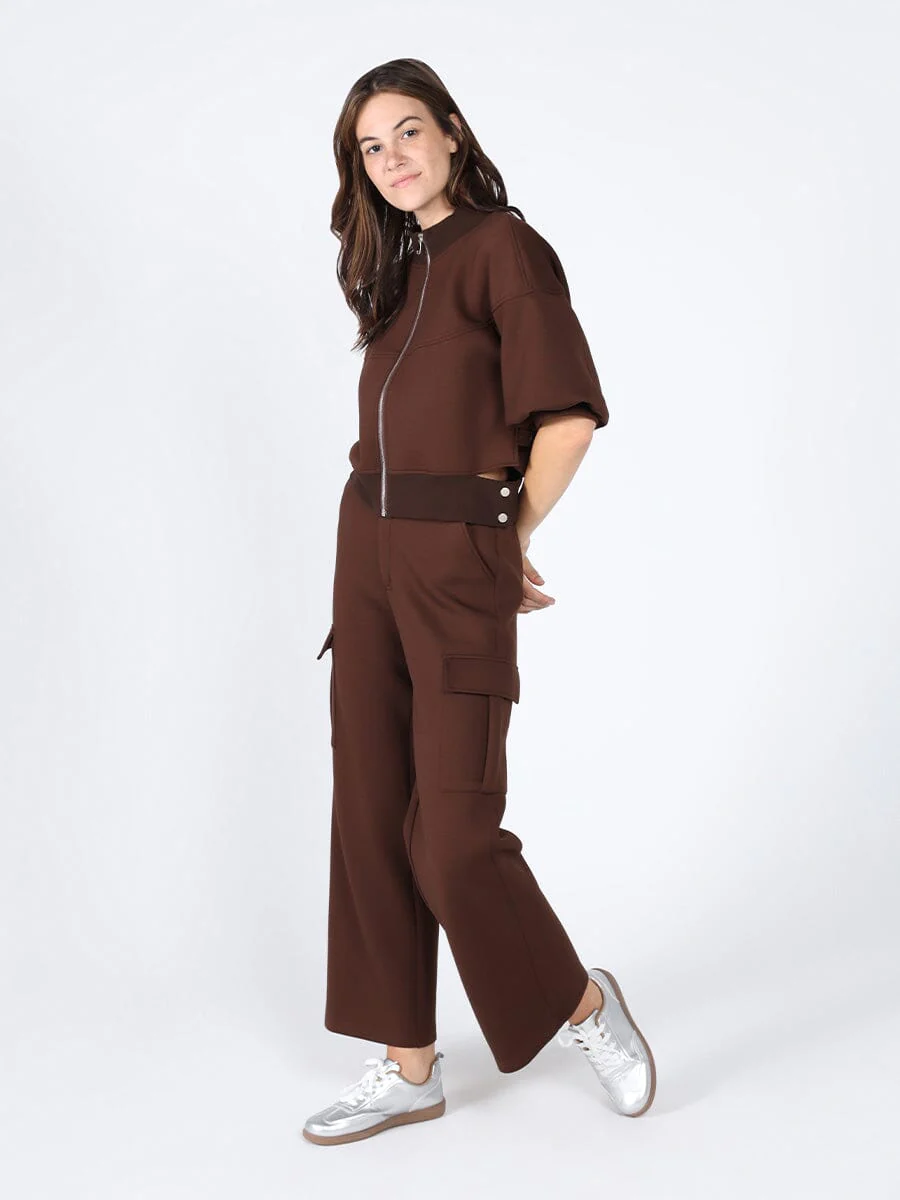 Flap Pocket Wide Leg Sweat Pants - Image 10