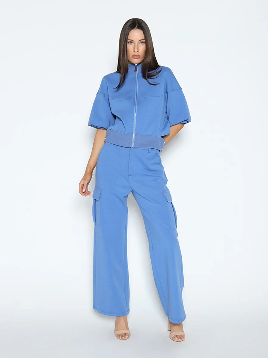 Flap Pocket Wide Leg Sweat Pants - Image 14