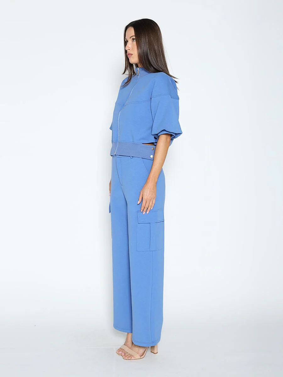 Flap Pocket Wide Leg Sweat Pants - Image 15