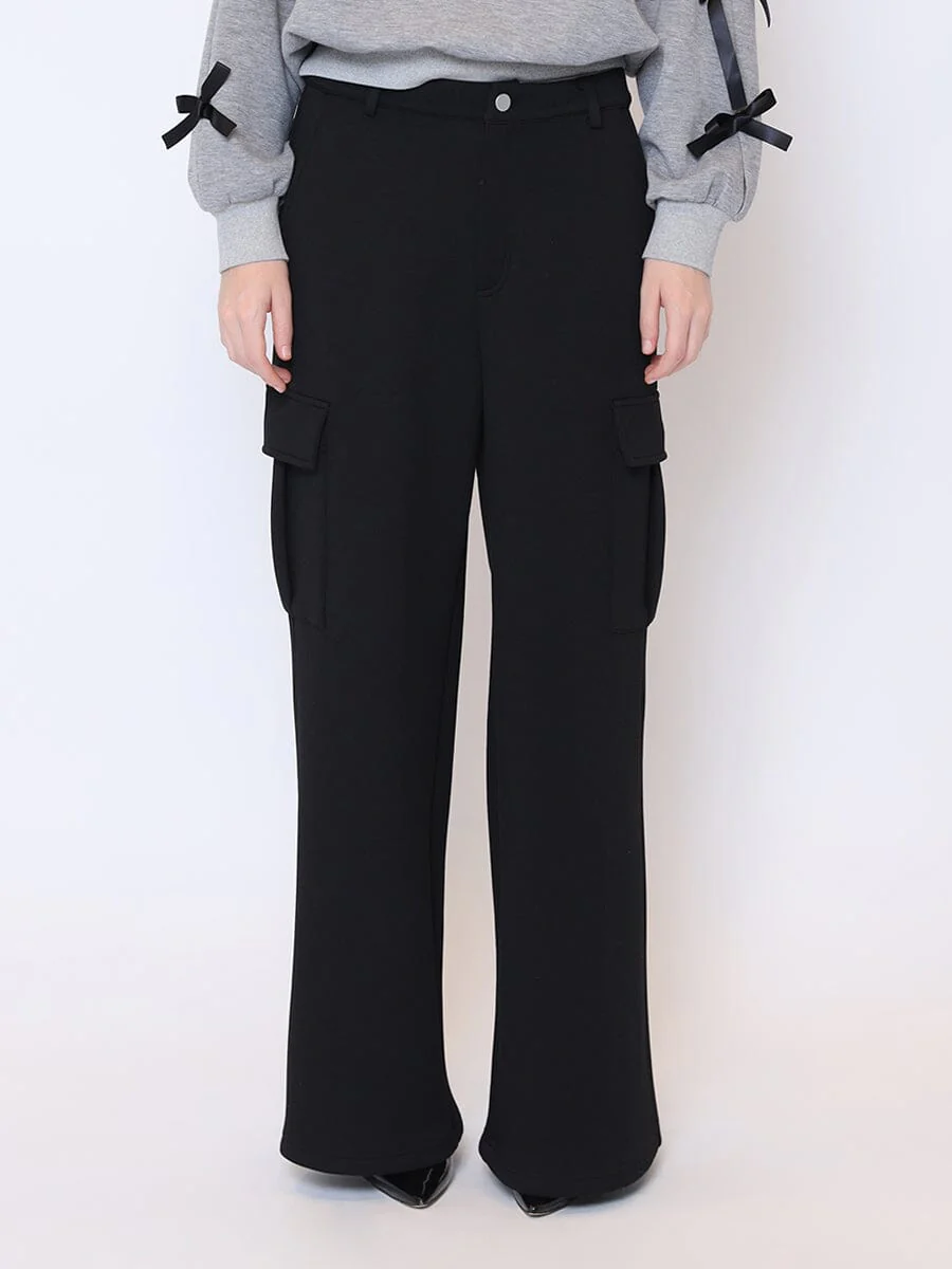 Flap Pocket Wide Leg Sweat Pants - Image 17