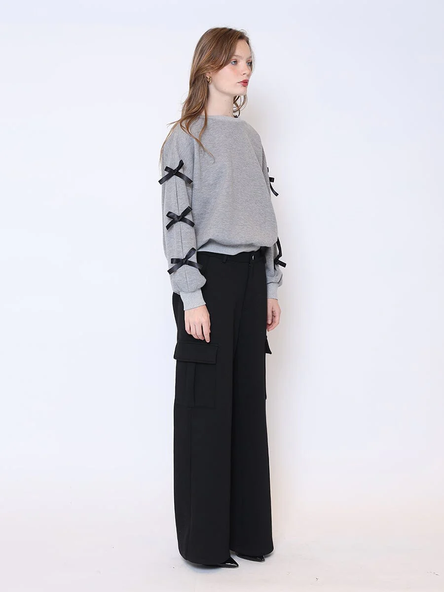 Flap Pocket Wide Leg Sweat Pants - Image 19