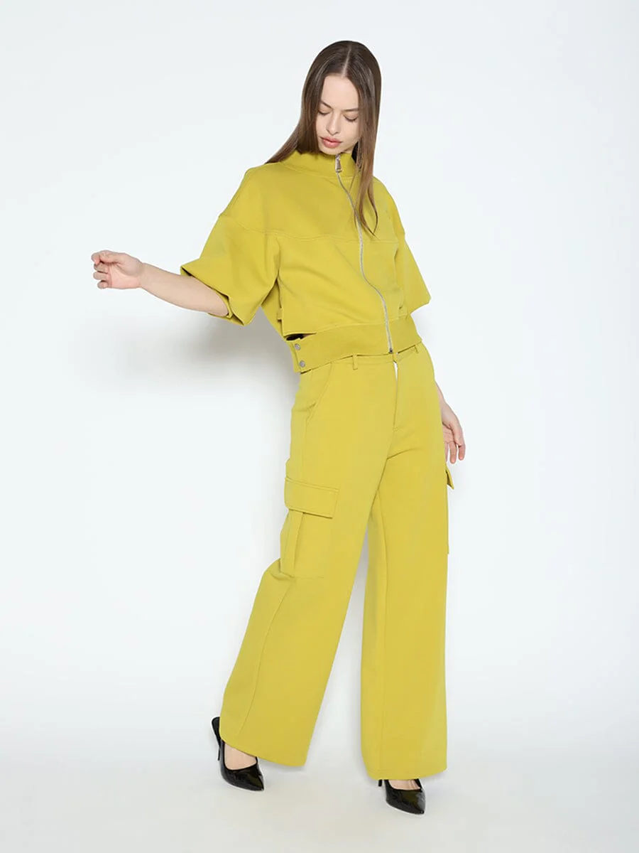 Flap Pocket Wide Leg Sweat Pants - Image 2