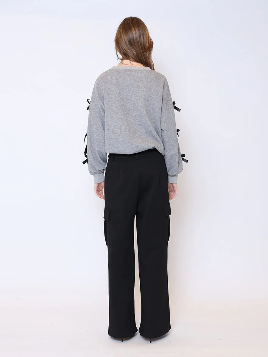 Flap Pocket Wide Leg Sweat Pants - Image 20