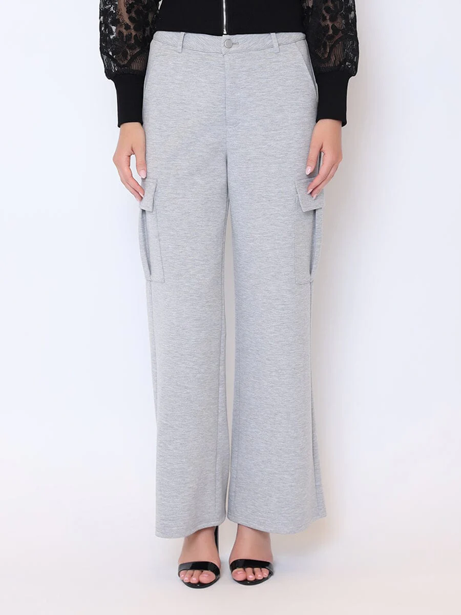 Flap Pocket Wide Leg Sweat Pants - Image 5