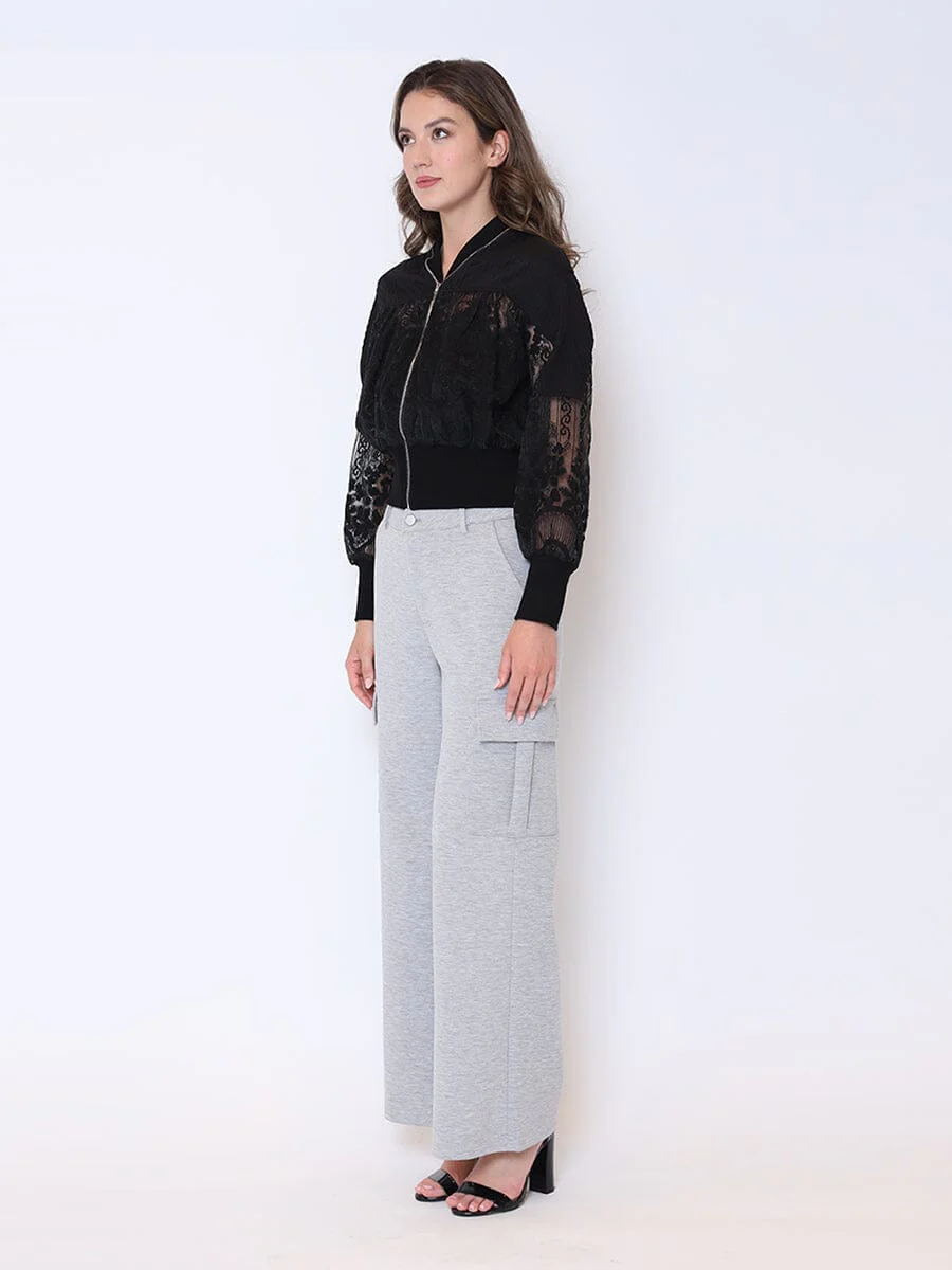 Flap Pocket Wide Leg Sweat Pants - Image 7