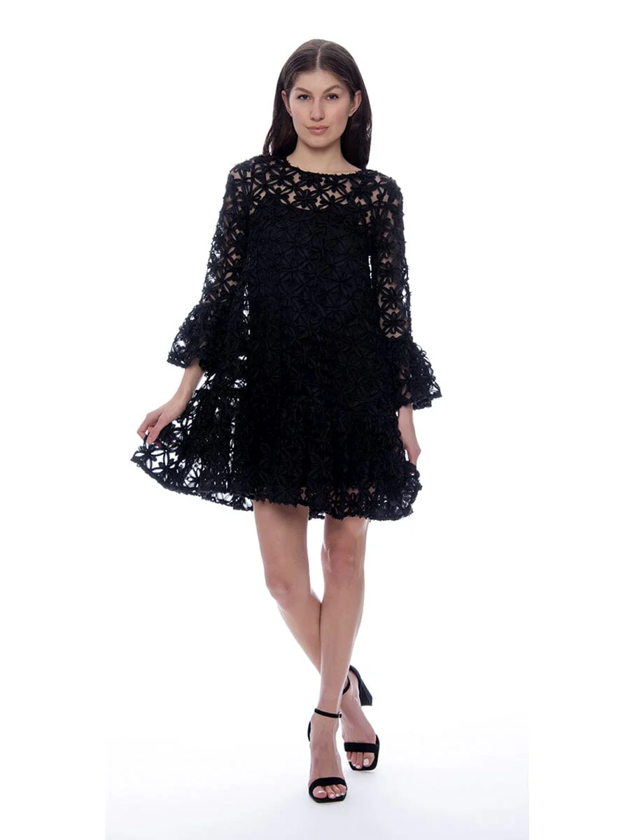 Floral Pattern Sheer Midi Dress - Image 6