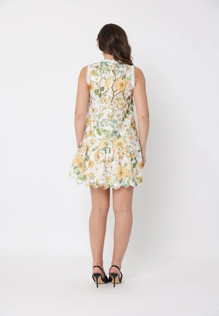 Floral Print Lace Detailed Relaxed Fit Dress - Image 4