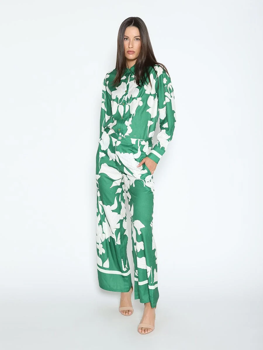 Floral Print Long Sleeve Button Up Shirt - Image 2