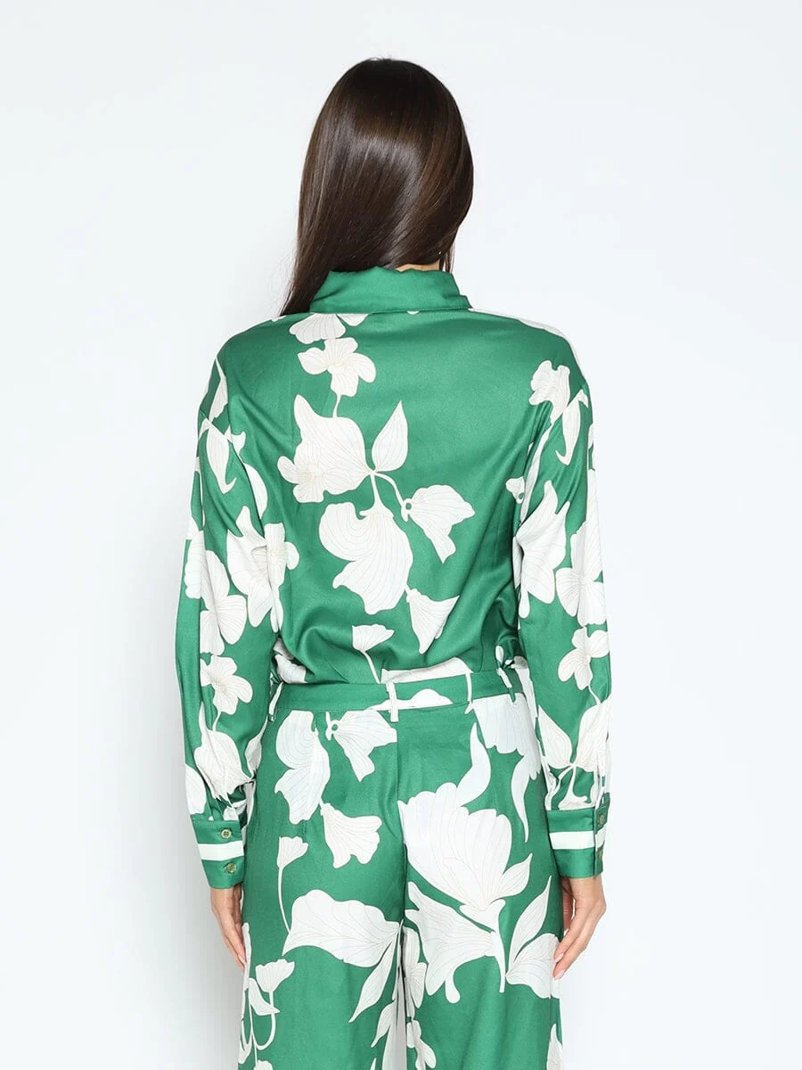 Floral Print Long Sleeve Button Up Shirt - Image 4
