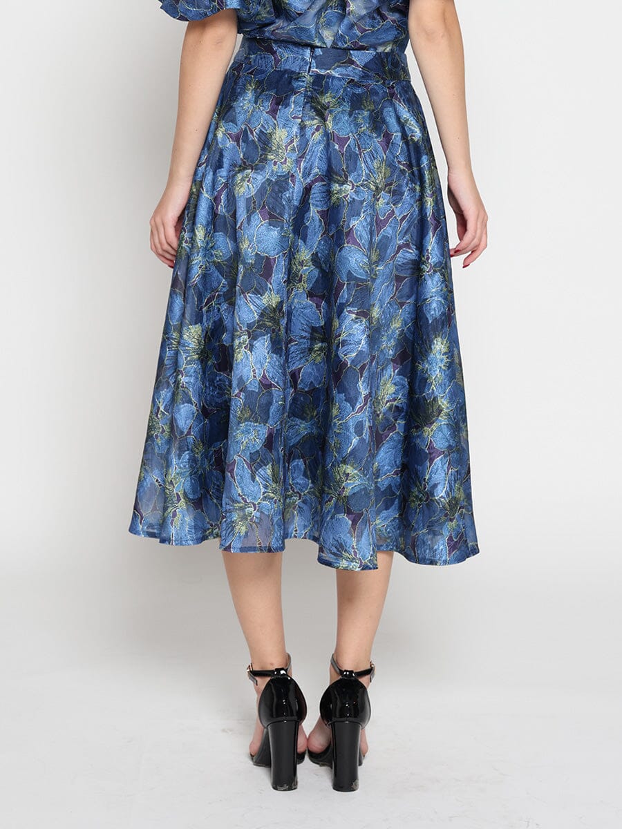 Floral Print Organza Skirt - Image 4