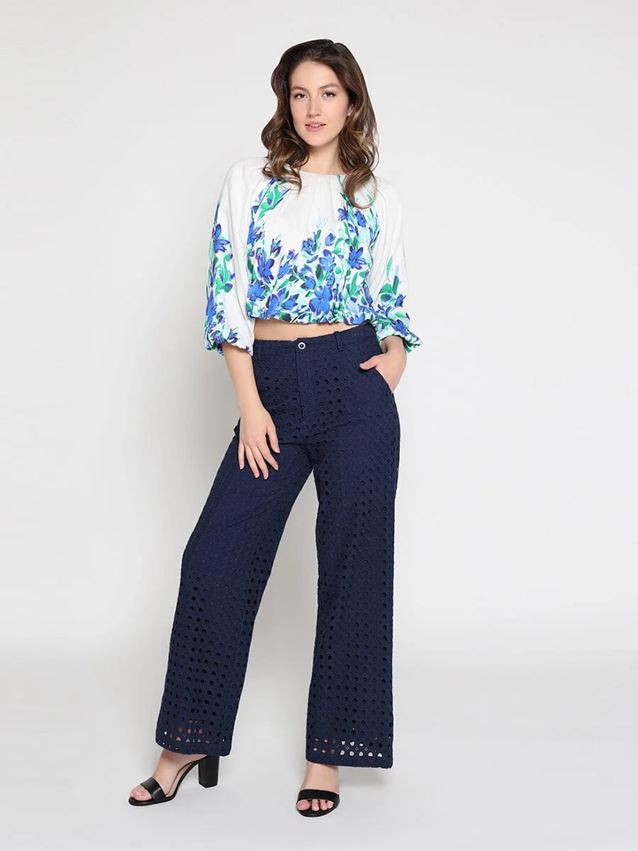Floral print pleated top - Image 2