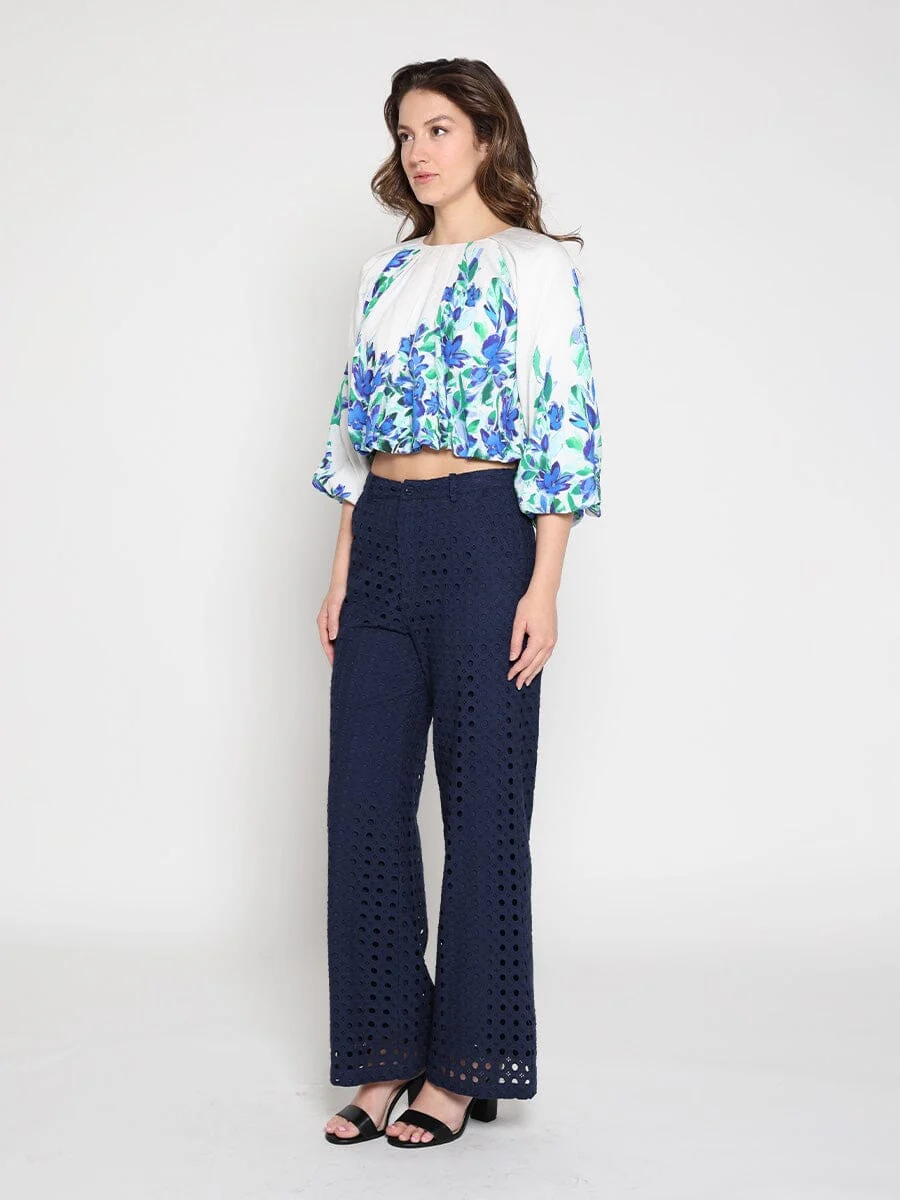 Floral print pleated top - Image 3