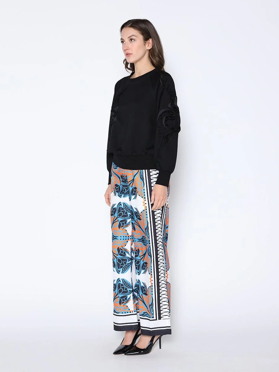 Floral Print Wide Leg Pajama Pants - Image 3