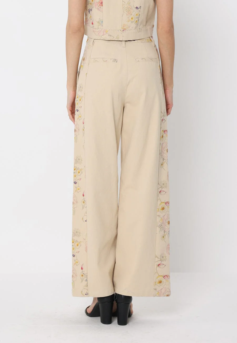 Floral Print Wide Leg Pants - Image 4