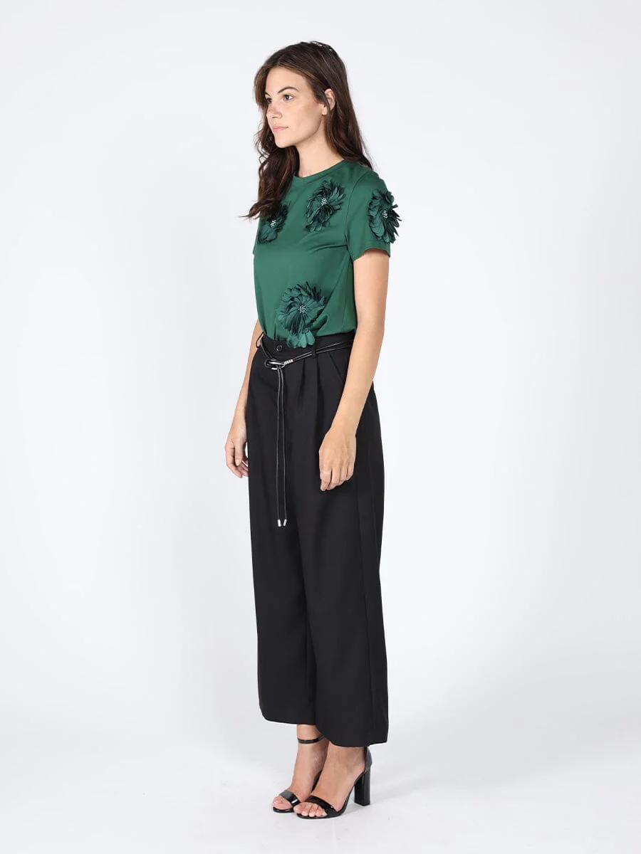Floral Short Sleeve Round Neck T-shirt - Image 3