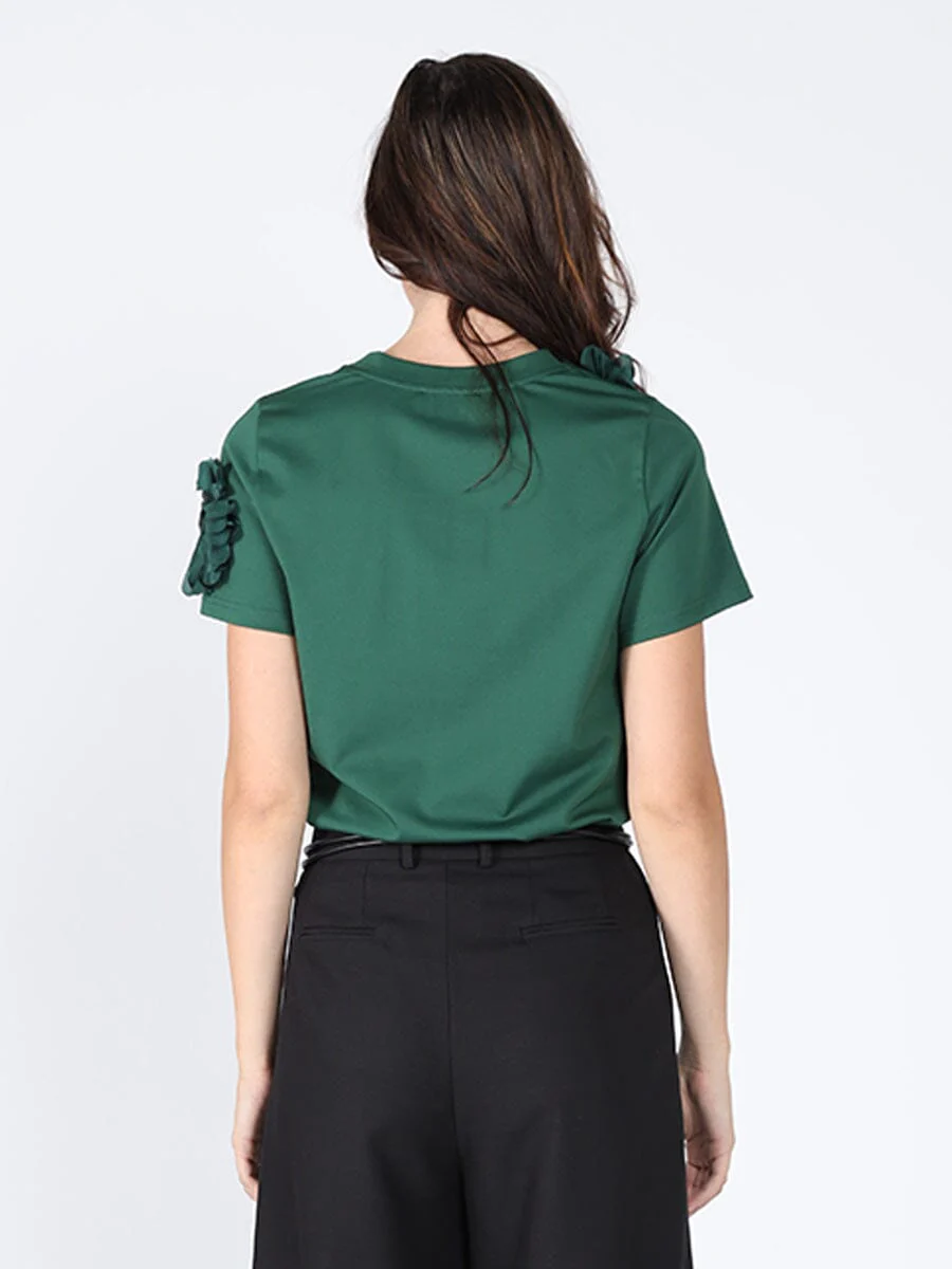 Floral Short Sleeve Round Neck T-shirt - Image 4