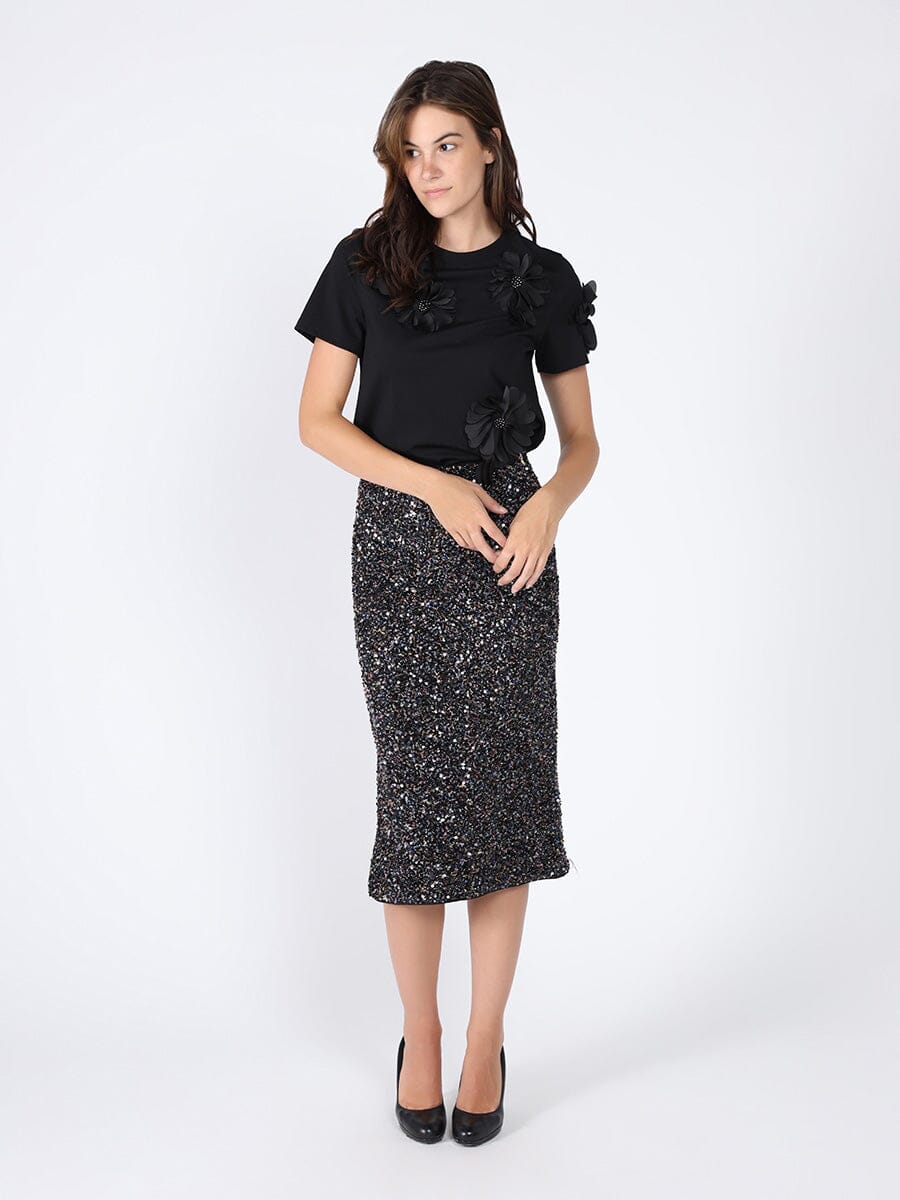 Floral Short Sleeve Round Neck T-shirt - Image 6